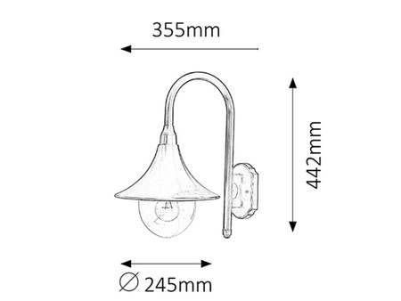 Garten-LED-Wandleuchte KONSTANZ E27 IP44 Schwarz RABALUX