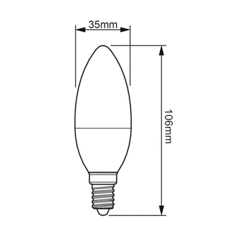 LED-Kerzenlampe E14 B35 2,8W = 25W 250lm 2700K Warm PHILIPS