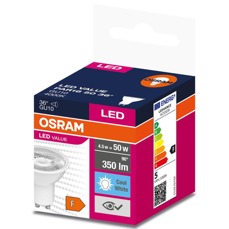 GU10 LED Leuchtmittel 4,5W = 50W 350lm 4000K Neutral 36° OSRAM Value