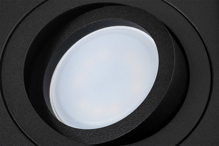 Aufputz-HALOGEN-bewegliche GU10-Rundleuchte in Schwarz 84 mm