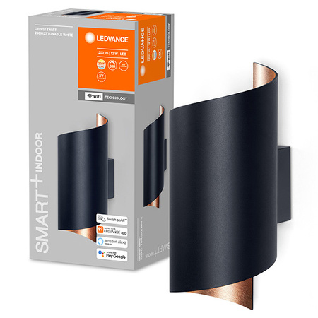 SMART+ WIFI Wandleuchte Smarte Wandleuchte 12W ORBIS TWIST BLACK LEDVANCE