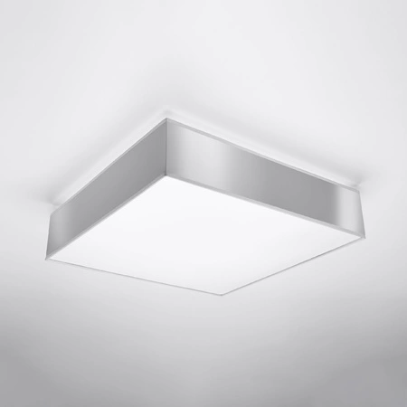 LED-Deckenleuchte Deckenaufbauleuchten HORUS 3xE27 Quadratische Leuchte 45cm Grau SOLLUX