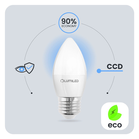 LED Lampen E27, Glühbirne B35 2.5W = 25W 249lm 180° 3000K warm LUMILED