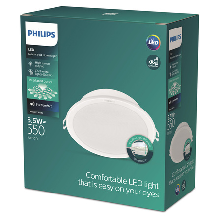 LED-Panel Einbauleuchte MESON 5,5W 4000K 9cm Rund Downlight PHILIPS