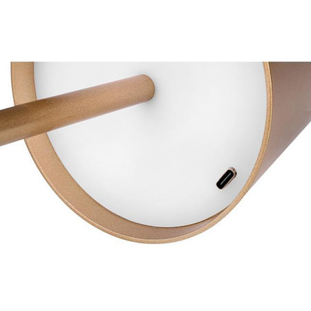 LED Tischlampe 3W 200lm 4000K neutralweiß Wiederaufladbar Schule Nachtlicht Dimmbar Ein/Aus Schalter Gold Solio Masterled