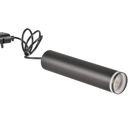 Stromschienen-Kit 1-Phasen-Schiene + 3x GU10 Reflektor Schwarz PARIS Sanico Goldlux