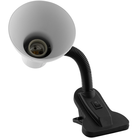 Verstellbare Tischleuchte LIRIA Schule Nachtlicht E27 Clip Weiß LUMILED