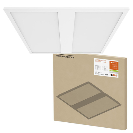 LED-Panel Büroleuchte Deckenleuchte 36W 5040lm 4000K Neutral Dimmbar Anbauarmatur Einbauarmatur Weiß 62x62cm UGR19 Protect Ledvance