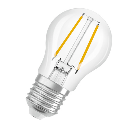 LED-Lampe P45 E27 A60 1.8W = 25W 250lm 2700K Warm 320° Glühfaden Dimmbar SUPERSTAR Osram