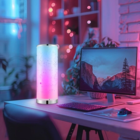 LED Tischlampe 5W 400lm 3000K RGBW 360° Weiß Dimmbar Stella Sanico Goldlux