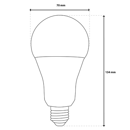 LED-Lampe E27 A70 18W = 150W 2421lm 3000K Warm 260° LUMILED