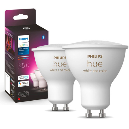 2PAK LED GU10 5.7W CCT RGB PHILIPS HUE Weiß & COLOR Ambiance Bluetooth Zigbee Glühbirne