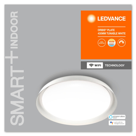 LED Deckenleuchte weiß ORBIS Plate 24W 2500lm warm-kalt 43cm SMART+ WiFi LEDVANCE