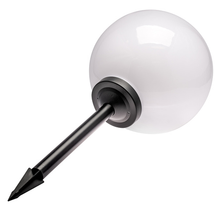 Solar-LED-Lampe, Solar Gartenleuchte IP44 6500K 30cm Kugelleuchte Weiße ATRIS LUMILED