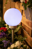 LED-Solar-Gartenlampe WHITE BALL 20cm betrieben 3500K warm + RGB GOLDLUX (Polux)