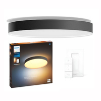 LED Plafond Deckenleuchte Enrave Schwarz 48W 55cm CCT PHILIPS HUE Bluetooth + Dimmschalter