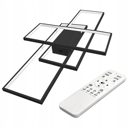 Deckenleuchte LED-Kronleuchter 126W CCT GALAXIS HYDRA Schwarz + Controller Fernbedienung