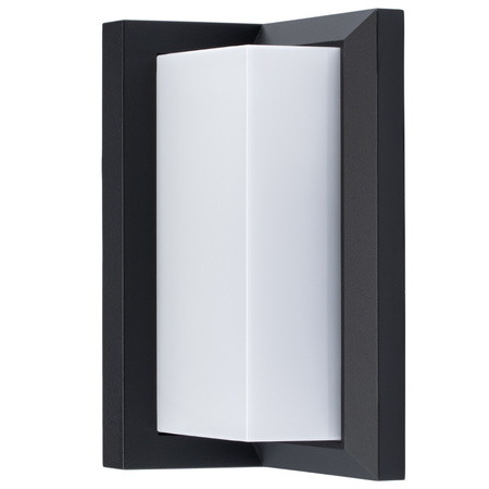 Gartenlampe LED-Wandleuchte 12W architektonische Leuchte rechteckig Lagos Schwarz mit Bewegungssensor