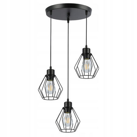 Masterled Ceiling Luminaire 3x E27 Schwarz Otto Pendelleuchte