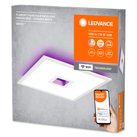 Aufbau-LED-Panel 24W 1550lm SMART+ WiFi RGB Dimmbar 45x45cm Quadratisch PLANON Plus LEDVANCE