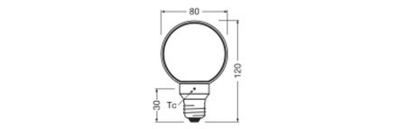 LED Dekorative G80 Glühbirne E27 4W = 12W 110lm 1800K Warm 330° Smoke Glühfaden Dimmbar Vintage 1906 Osram