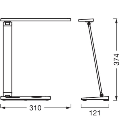 LED Tischlampe 7W 418lm CCT Dimmbar Schwarz Büro Linie Ledvance