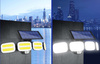 LED Solarstrahler 4x COB LED 20W 800lm Kalt IP65 Bewegungssensor + Fernbedienung