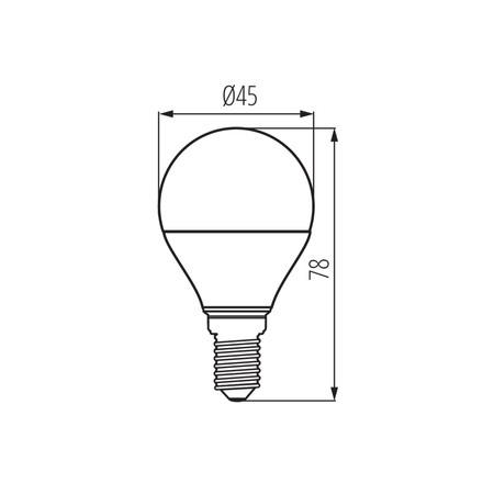 LED Lampen IQ-LED BALL E27 G45 4.2W 470lm 2700K Warm KANLUX