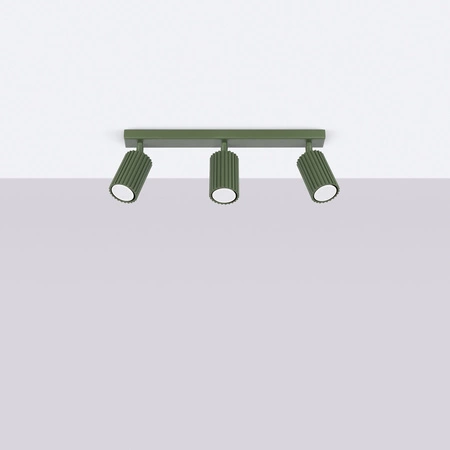 Tuba Spot Reflektor-Deckenleuchte 3x GU10 Olive Carbon Deep Space SL.1619 Sollux