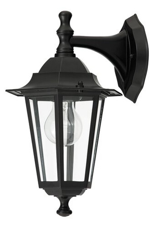 Gartenlampe LED Wandleuchte VELENCE E27 IP43 Nach unten gerichtete Laterne Schwarz RABALUX