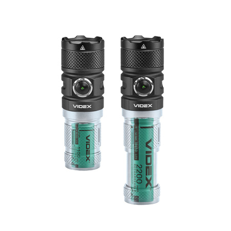 LED wiederaufladbare Hand-Taschenlampe 10W 1500lm 6 Modi USB-C Wasserdicht IP66 Videx