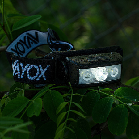 Wiederaufladbare Kopftaschenlampe 100lm 100LM LED + 2XLED 5 Modi VAYOX