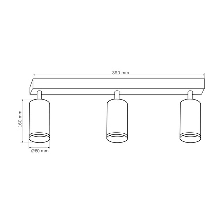 Wand- und Deckenstrahler Leuchte 3x GU10 Weiß LONDON Sanico Goldlux
