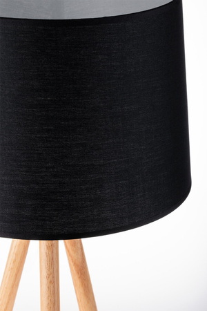 Stehlampe Tischlampe E27, Tripod mit Schirm Schwarz Höhenverstellbar CLARA LUMILED