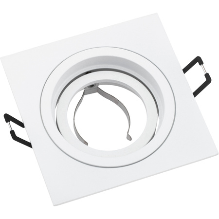 Einbaustrahler GU10, MR16 Einbauspot HALOGEN Quadrat beweglich Weiß CASSIO LUMILED