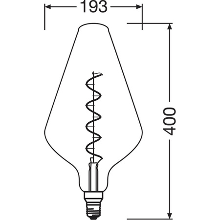 Dekorative Leuchtmittel E27 AW188 4W = 15W 140lm 1800K warm 300° Filament dimmbar OSRAM Vintage 1906