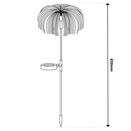 LED-Solar-Gartenlampe mit Antrieb für den Außenbereich Dekoratives Medusa-Gebläse IP44