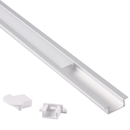 Aluminium-Profilabdeckung für LED-Streifen Silber Sanico Goldlux