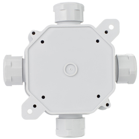 Aufputzmontierter hermetischer Installationskasten PG16 75x75x33mm Splitter mit Drosseln Grau PAWBOL