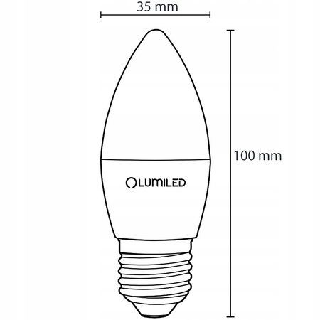 6x LED Lampen E27, B35 Glühbirne 5W = 40W 470lm 180° 3000K warm LUMILED