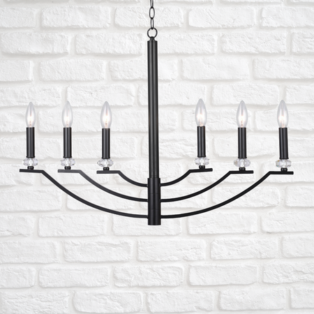 HIMS Kronleuchter Hänge-Deckenleuchte 6xE14 120cm - GOLDLUX (Polux)