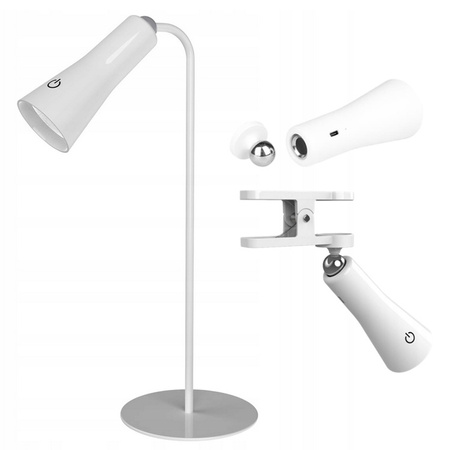 MAGNETO LED 5W 400lm 4000K Wiederaufladbar Weiß abnehmbar MasterLED Schreibtisch Nachtlicht