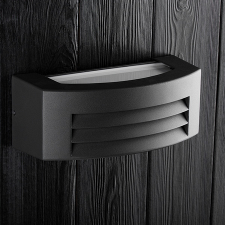 Gartenwandleuchte Elevation Außenleuchte E27 Dunkelgrau IP54