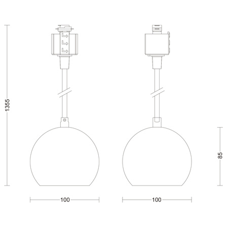 LED GU10 Einphasig Schwarz EasyLink Colby Philips Pendelschienenleuchte