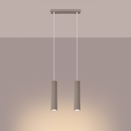 Hängelampe 2x GU10 Aluminium Taupe Carbon Deep Space SL.1773 Sollux