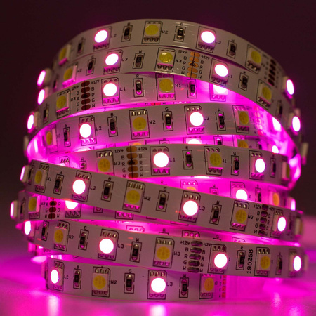 LED-Strip, LED-Streifen 12V 72W 300LED 5050 10mm 5m RGB + warm LUMILED