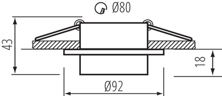 Deckeneinbauleuchte LONVI GU10/GU5.3 Rund Weiß KANLUX