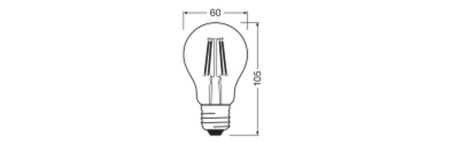 LED-Glühbirne A60 E27 4W = 40W 470lm 3000K Warm 300° Filament Value Class Ledvance