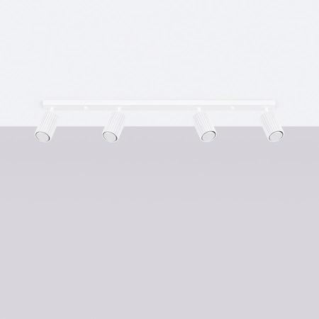 Tuba Spot Reflektor Deckenleuchte 4x GU10 Weiß Carbon Deep Space SL.1546 Sollux