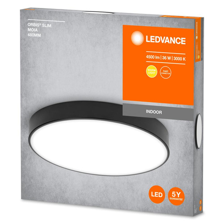 LED-Deckenleuchte 48cm Plafond Schwarz 36W 3000K Warm LEDVANCE